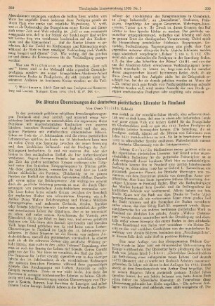 329-334 Die ältesten Übersetzungen der deutschen pietistischen Literatur in Finnland