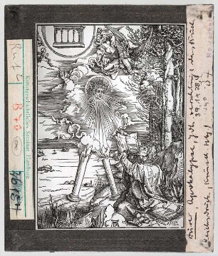 Albrecht Dürer: Apokalpyse, Johannes verschlingt das Buch