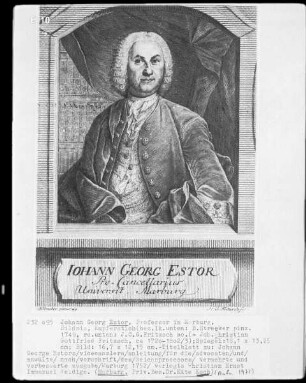 Bildnis Johann Georg Estor (1699-1773), 1742-1773 Professor der Rechte in Marburg