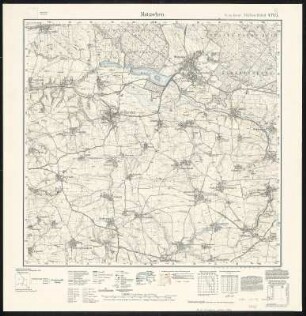 Meßtischblatt 4743 : Mutzschen, 1942 : Mutzschen. - Umdr.-Ausg., aufgen. 1904, hrsg. 1906, Nachtr. 1. - 1:25000. - Leipzig, 1942. - 1 Kt.