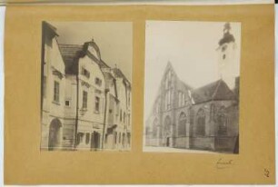 Wohnhaus, Enns. Kirche, Enns: Ansichten (aus: Skizzen- und Fotoalbum 21)