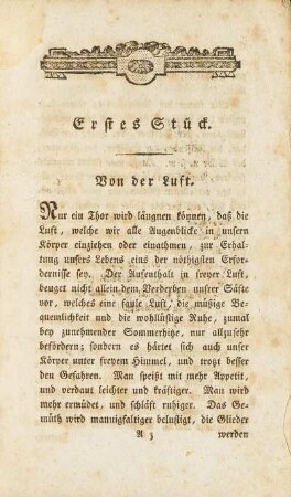 Erstes Stück. Von der Lust