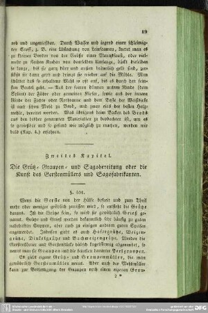 Zweites Kapitel. Die Grütz- Graupen- und Sagobereitung oder die Kunst des Gerstenmüllers und Sagofabrikanten