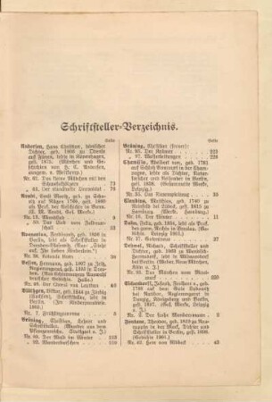 Schriftsteller-Verzeichnis