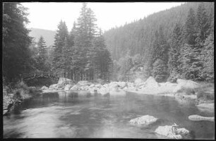 Okertal. Brücke an der Oker Insel