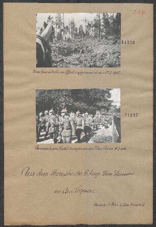 28 cm Granatloch, zu Pferd aufgenommen am 22.07.1915