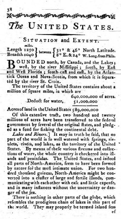 General Description of the United States