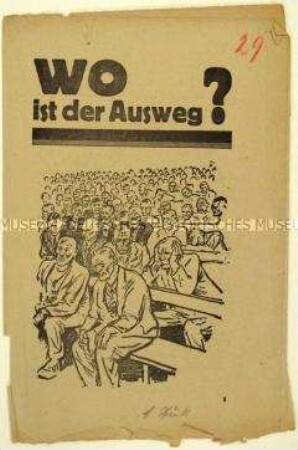 Flugschrift der KPD gegen die SPD und Aufruf zur Reichstagswahl 1930
