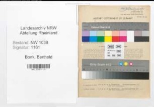 Entnazifizierung Berthold Bonk , geb. 10.12.1902 (Kaufmaennischer Angestellter)