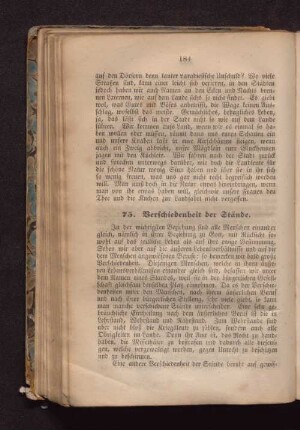 75. Verschiedenheit der Stände.