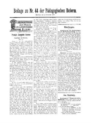 Mitteilungen : Beilage zu Nr. 44 der Pädagogischen Reform
