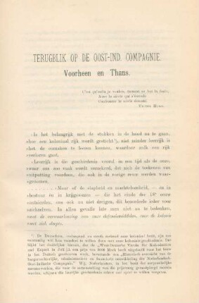 Terugblik op de Oost-Ind. Compagnie ...