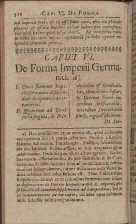 Caput VI. De Forma Imperii Germanici.
