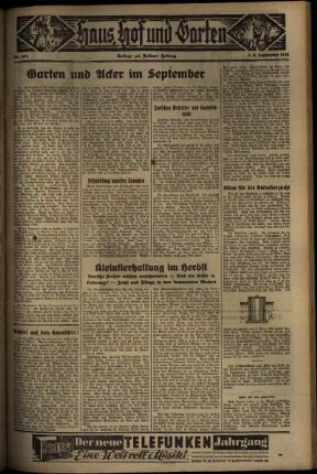 Vierte Ausgabe vom Sonntag, den 06. September 1936.