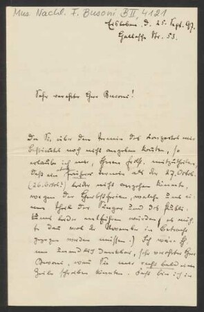 Brief an Ferruccio Busoni : 25.09.1897