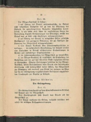 Fünfter Abschnitt. Die Gesetzgebung.