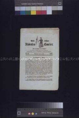 Zeitung: Politischer Studenten Courier. Nr. 17; Wien, 12. Juli 1848