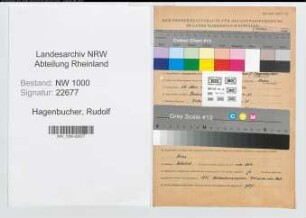 Entnazifizierung Rudolf Hagenbucher, geb. 29.03.1907 (Feuerwehrmann)