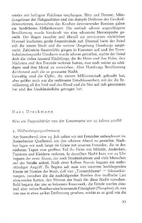 Was ein Poppenbüttler von der Katastrophe vor 25 Jahren erzählt