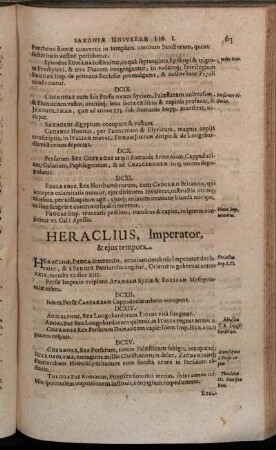Heraclius, Imperator, & eius tempora.