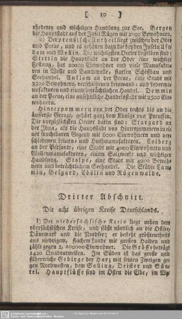 Dritter Abschnitt. Die acht übrigen Kreise Deutschlands