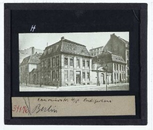 Berlin, Pfarrhäuser der Dreifaltigkeitskirche (Taubenstraße, Glinkastr. [ehem. Kanonierstr.])