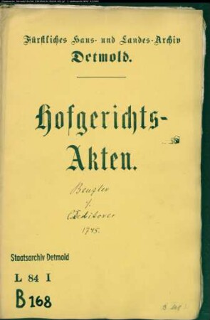Benzler, Bürgermeister gegen Debitoren