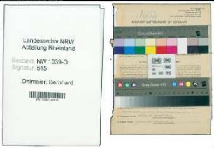 Entnazifizierung Bernhard Ohlmeier , geb. 27.10.1891 (Lehrer)