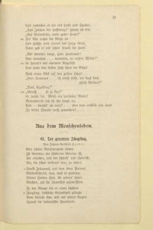 Aus dem Menschenleben