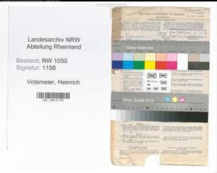 Entnazifizierung Heinrich Votsmeier , geb. 27.12.1886 (Postbeamter)