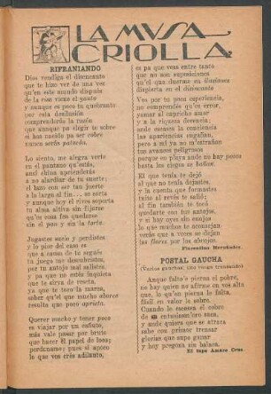La musa criolla
