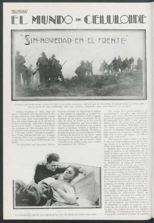 El mundo de celuloide : "Sin novedad en el frente"