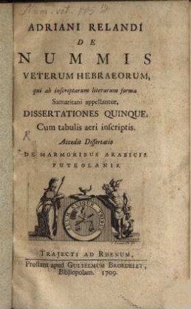 De Nummis veterum Hebraeorum ... Dissertationes V