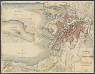 Plan De St. Pétersbourg Et de ses environs : relatif au Mémoire, concernant les moyens de mettre cette ville à l'abri des inondations et d'etablir deux grands ports