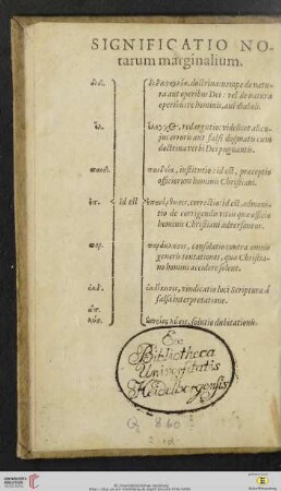 Significatio notarum marginalium