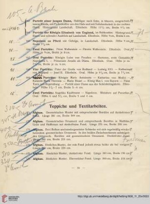 Teppiche und Textilarbeiten (Nr. 171-211)