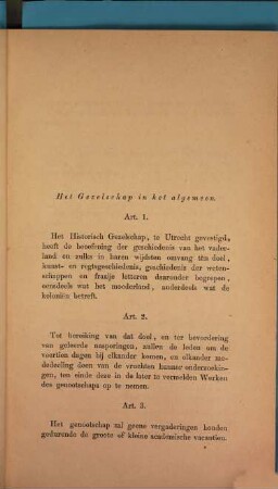 Reglement voor het Historisch Gezelschap te Utrecht : Herzien 15. Mei 1848