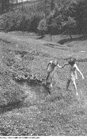 Erzgebirge, Weißbachtal, Familienausflug, 1953