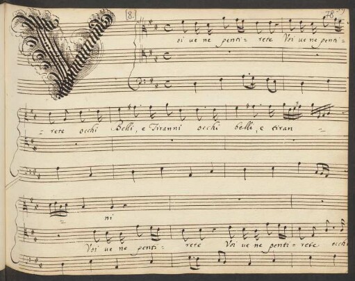 Voi ve ne pentirete; V (2), bc; D-Dur; DTB 6/2 78; TimS C,I,74