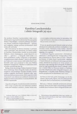 Karolina Lanckorońska i zbiór fotografii jej ojca