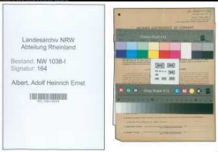 Entnazifizierung Adolf Heinrich Ernst Albert , geb. 02.08.1898 (arbeitslos)
