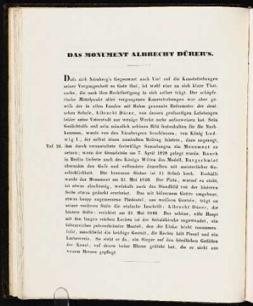 Das Monument Albrecht Dürer's. [Taf. 26]