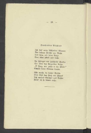 Drohender Abschied
