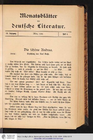 Heft 6. - März 1905.
