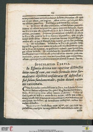 Speculatio tertia