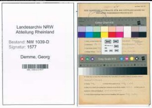 Entnazifizierung Georg Demme , geb. 16.11.1905 (Bergmann)
