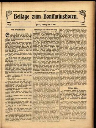Zweite Ausgabe vom Sonntag, den 03. Juni 1906.