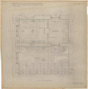 Troost, Paul Ludwig; München, Arcisstr. 12; Führerbau der NSDAP - Abort im Erdgeschoss, Nordwest (Grundriss)
