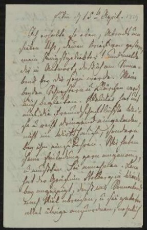 Brief von Friedrich Heinrich Jacobi an Karl Leonhard Reinhold, o.D. [15.4.1805]