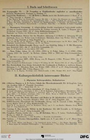 Kulturgeschichtlich interessante Bücher (Nr. 388-853)
